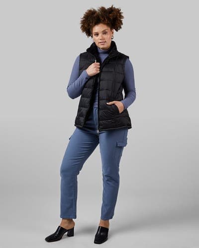 WOMEN'S REVERSIBLE LUXE FUR-LINED VEST 47