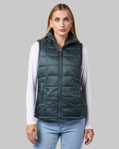 WOMEN'S REVERSIBLE LUXE FUR-LINED VEST 49