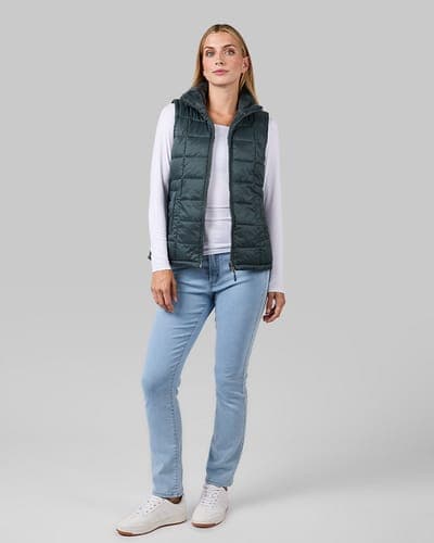 WOMEN'S REVERSIBLE LUXE FUR-LINED VEST 53