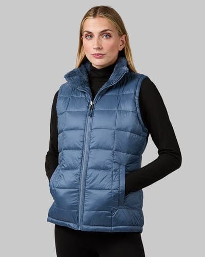 WOMEN'S REVERSIBLE LUXE FUR-LINED VEST 55