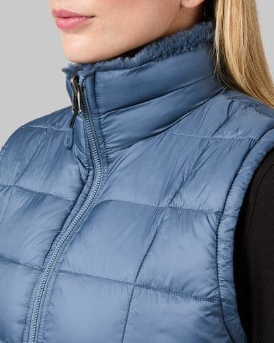 WOMEN'S REVERSIBLE LUXE FUR-LINED VEST 57