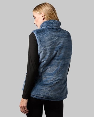 WOMEN'S REVERSIBLE LUXE FUR-LINED VEST 58