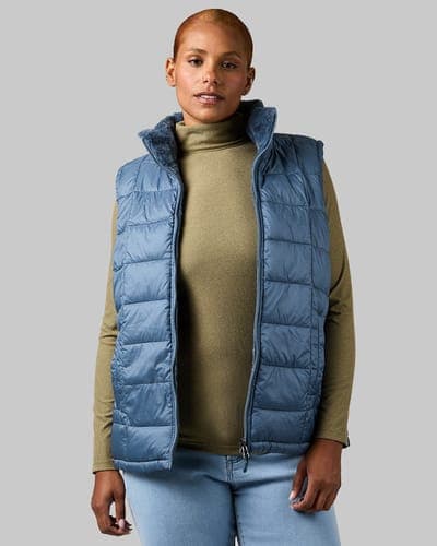 WOMEN'S REVERSIBLE LUXE FUR-LINED VEST 73