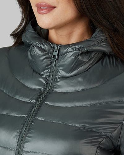 WOMEN'S SHINY HOODED JACKET 8