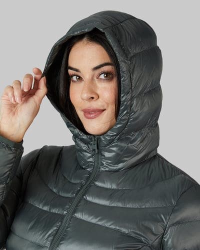 WOMEN'S SHINY HOODED JACKET 10