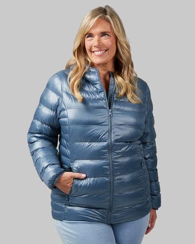 WOMEN'S SHINY HOODED JACKET 19