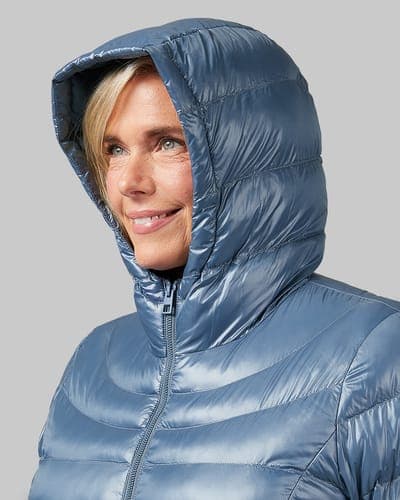 WOMEN'S SHINY HOODED JACKET 22