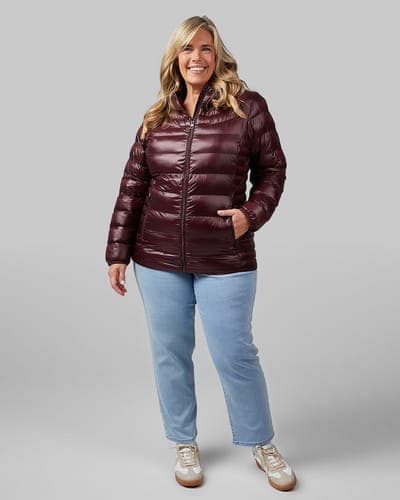 WOMEN'S SHINY HOODED JACKET 36