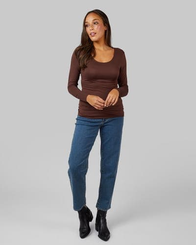 WOMEN'S LIGHTWEIGHT BASELAYER SCOOP TOP 28