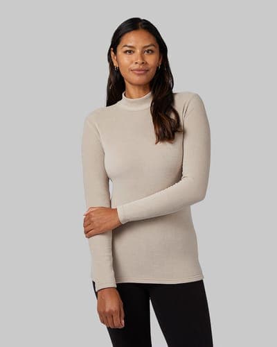 WOMEN'S HEAVYWEIGHT FLEECE BASELAYER MOCK TOP 1