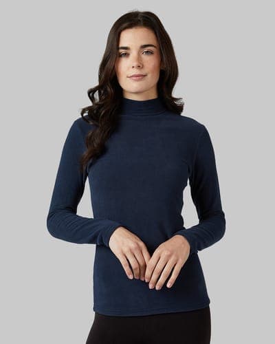WOMEN'S HEAVYWEIGHT FLEECE BASELAYER MOCK TOP 9