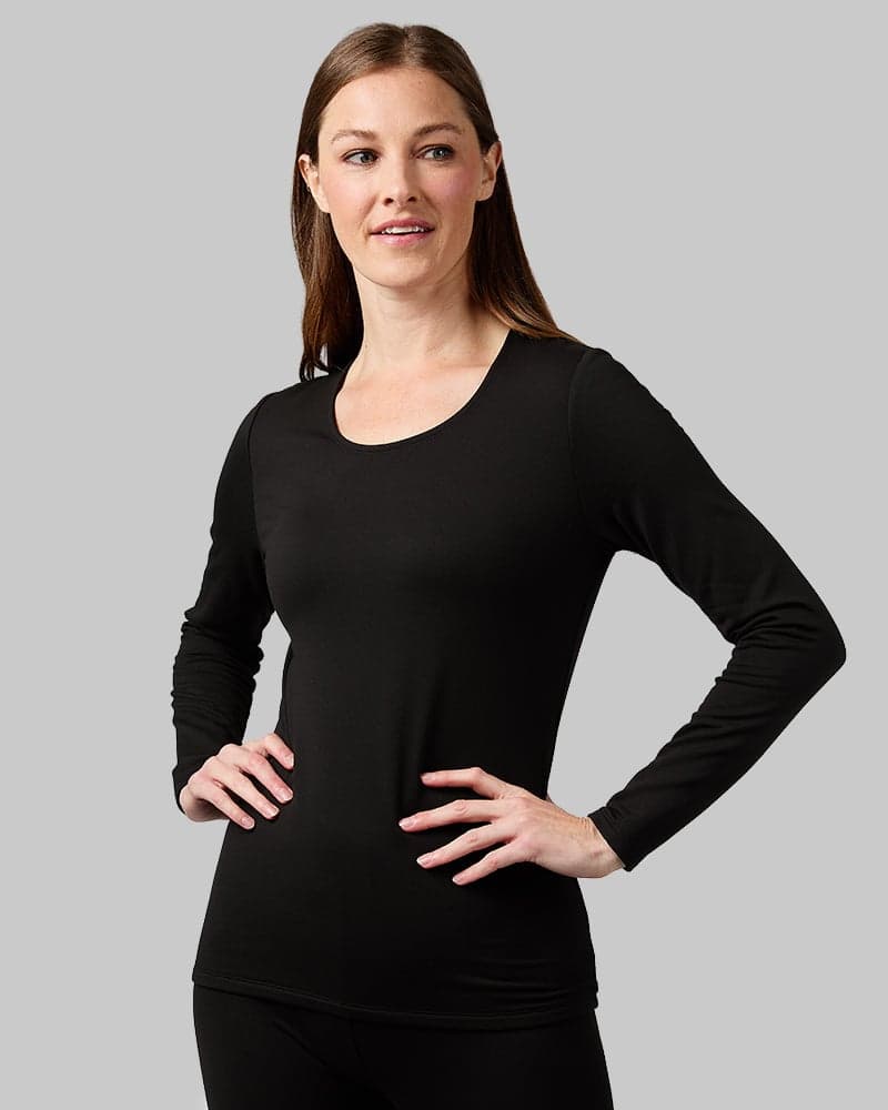 WOMEN'S MIDWEIGHT BRUSHED BASELAYER SCOOP TOP