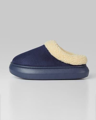 WOMEN'S SHERPA-LINED FAUX SUEDE SLIPPERS 3