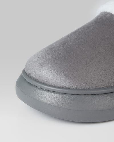 WOMEN'S SHERPA-LINED FAUX SUEDE SLIPPERS 17