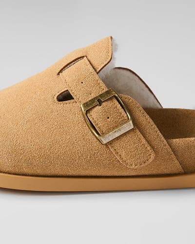 WOMEN'S FAUX SUEDE FUR-LINED CLOGS 5