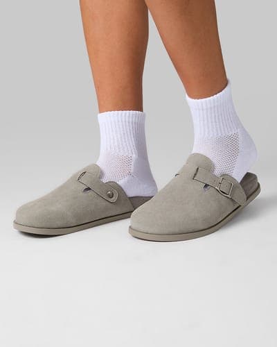 WOMEN'S FAUX SUEDE FUR-LINED CLOGS 9