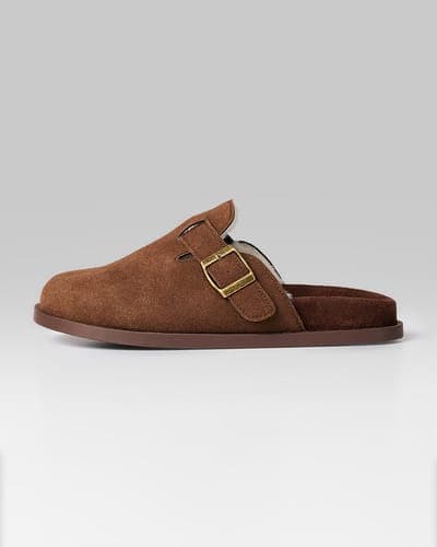 WOMEN'S FAUX SUEDE FUR-LINED CLOGS 14