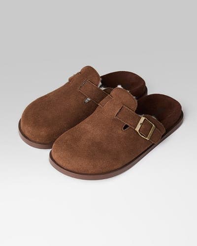 WOMEN'S FAUX SUEDE FUR-LINED CLOGS 13