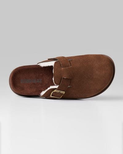 WOMEN'S FAUX SUEDE FUR-LINED CLOGS 15