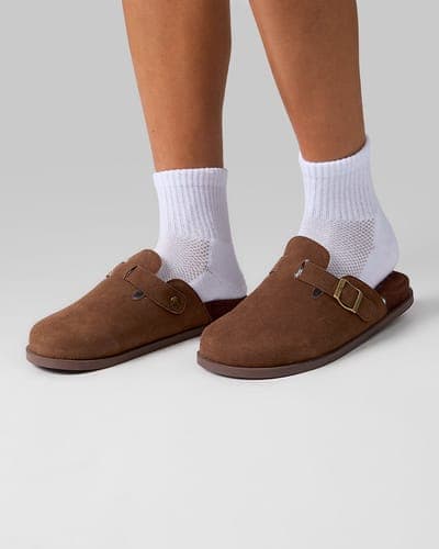 WOMEN'S FAUX SUEDE FUR-LINED CLOGS 16