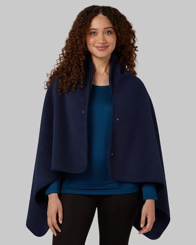 WOMEN'S FLEECE-LINED SHERPA WEARABLE BLANKET 13