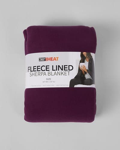 WOMEN'S FLEECE-LINED SHERPA WEARABLE BLANKET 24