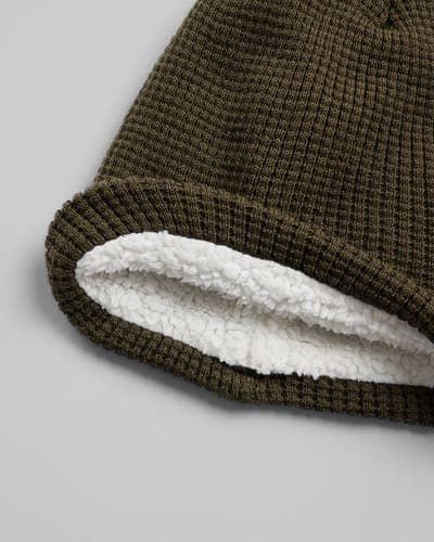 WAFFLE SHERPA-LINED BEANIE 3