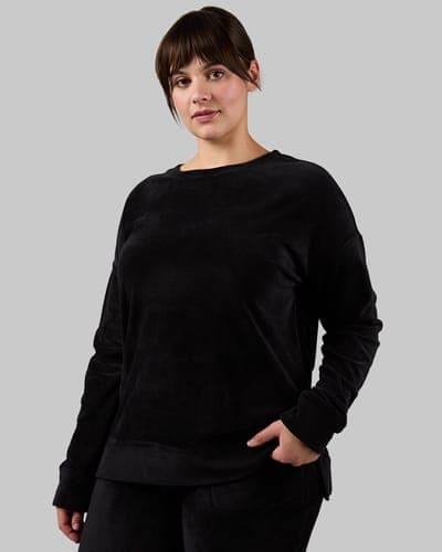 WOMEN'S VELOUR LUXE RIB CREW TOP 5