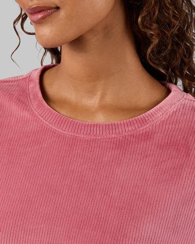 WOMEN'S VELOUR LUXE RIB CREW TOP 22