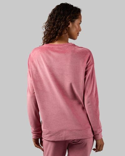 WOMEN'S VELOUR LUXE RIB CREW TOP 23