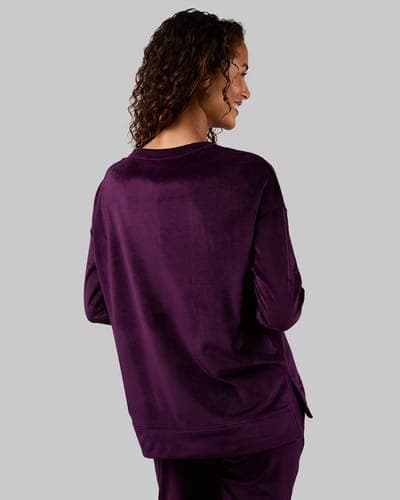 WOMEN'S VELOUR LUXE RIB CREW TOP 27