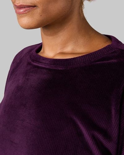 WOMEN'S VELOUR LUXE RIB CREW TOP 30