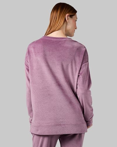 WOMEN'S VELOUR LUXE RIB CREW TOP 35
