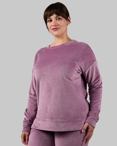 WOMEN'S VELOUR LUXE RIB CREW TOP 37