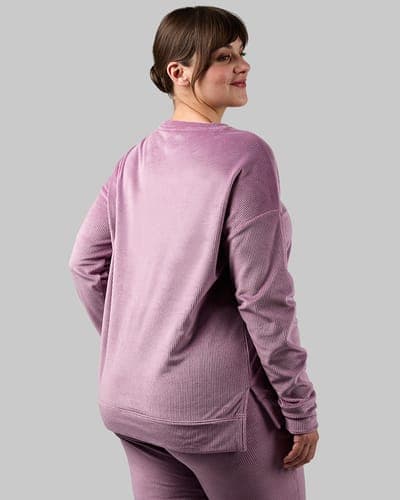 WOMEN'S VELOUR LUXE RIB CREW TOP 39