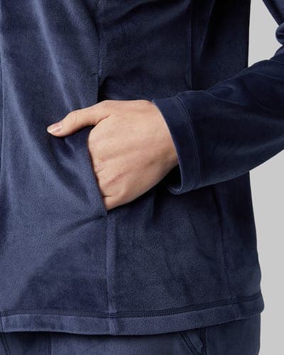 WOMEN'S SOFT VELOUR HOODED FULL ZIP 2