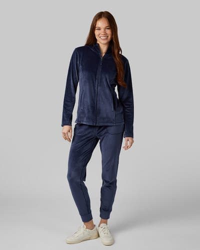 WOMEN'S SOFT VELOUR HOODED FULL ZIP 6