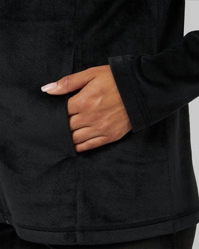 WOMEN'S SOFT VELOUR HOODED FULL ZIP 20