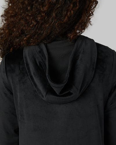 WOMEN'S SOFT VELOUR HOODED FULL ZIP 21