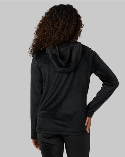 WOMEN'S SOFT VELOUR HOODED FULL ZIP 23