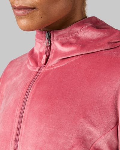 WOMEN'S SOFT VELOUR HOODED FULL ZIP 40