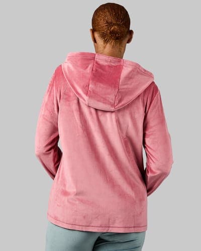 WOMEN'S SOFT VELOUR HOODED FULL ZIP 41