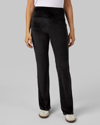 WOMEN'S HIGH-WAIST SOFT VELOUR FLARE PANT 5