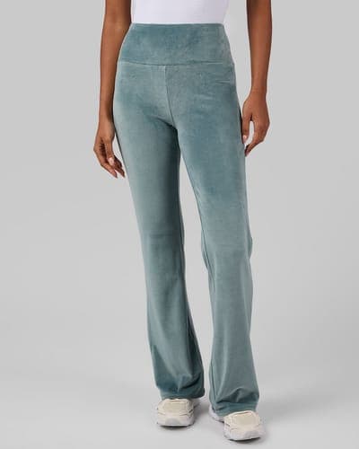 WOMEN'S HIGH-WAIST SOFT VELOUR FLARE PANT 9