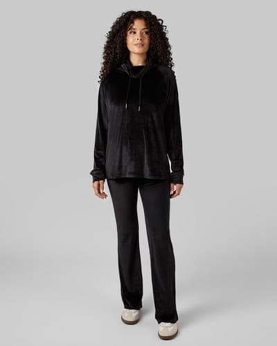 WOMEN'S HIGH-WAIST SOFT VELOUR FLARE PANT 8