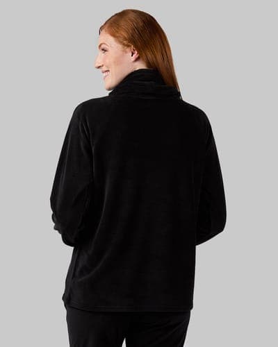 WOMEN'S VELOUR LUXE RIB FUNNEL NECK TOP 3