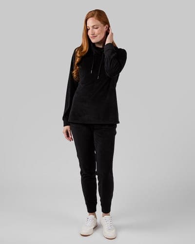 WOMEN'S VELOUR LUXE RIB FUNNEL NECK TOP 4