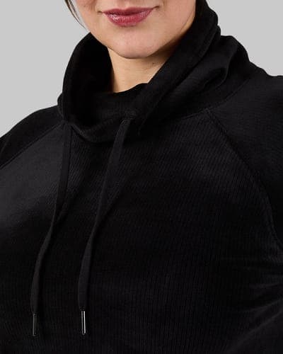 WOMEN'S VELOUR LUXE RIB FUNNEL NECK TOP 6