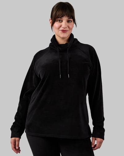 WOMEN'S VELOUR LUXE RIB FUNNEL NECK TOP 5