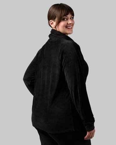 WOMEN'S VELOUR LUXE RIB FUNNEL NECK TOP 7